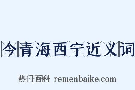 今青海西宁近义词是什么意思的图片